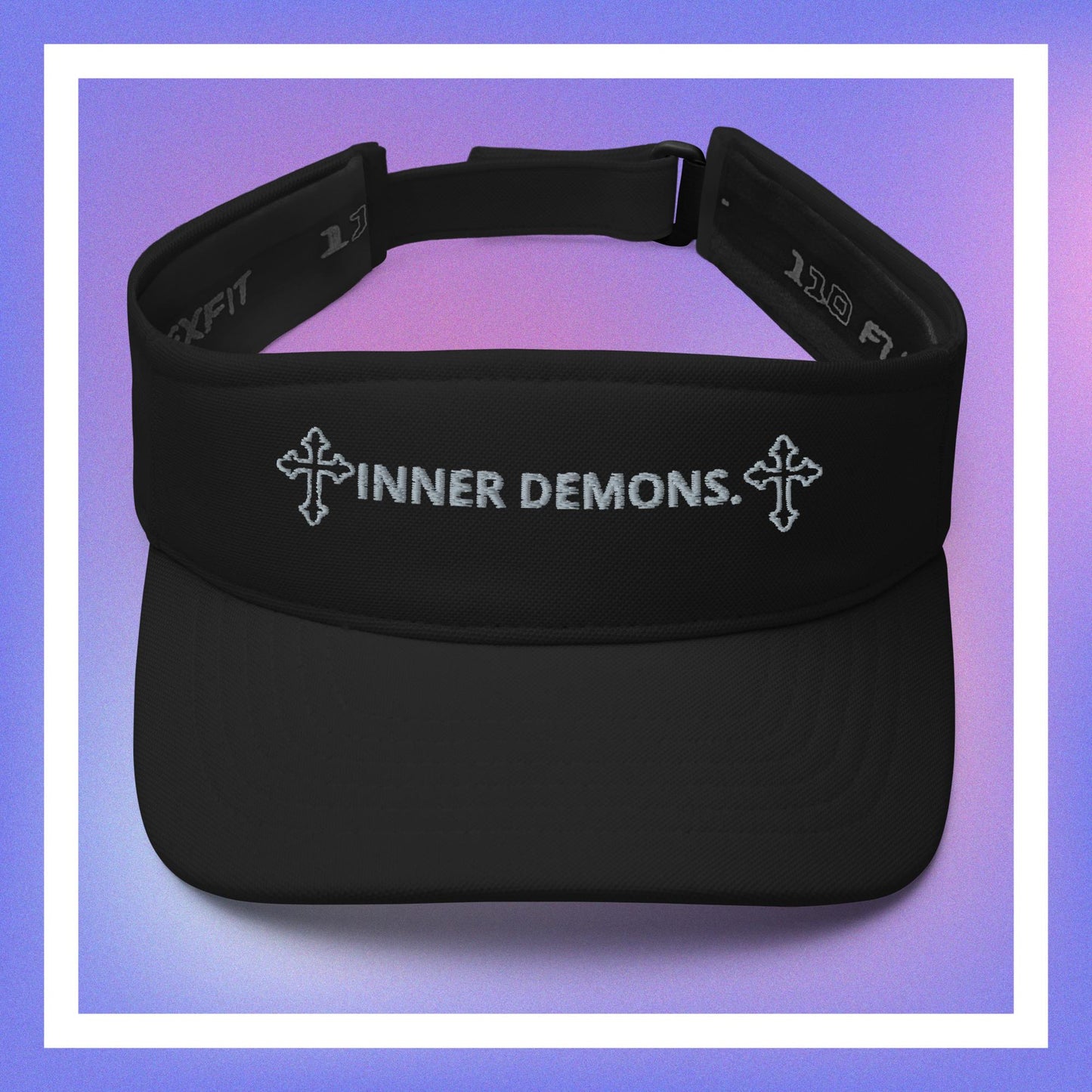 White Cross Sun Visor Cap