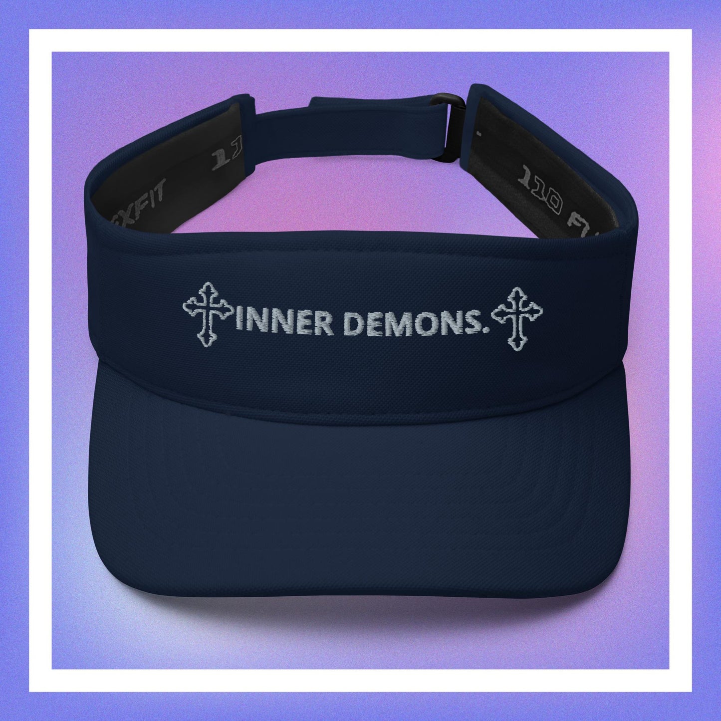 White Cross Sun Visor Cap
