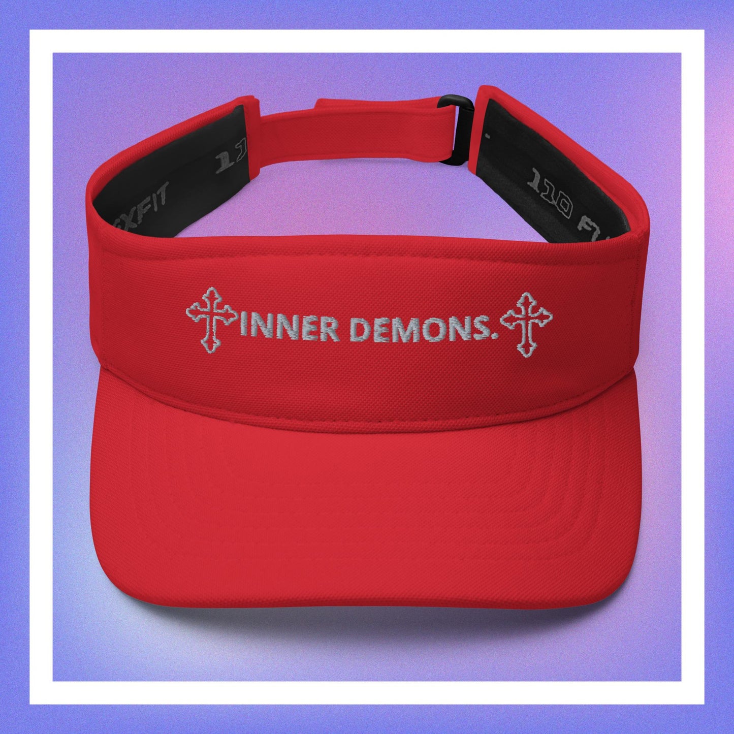 White Cross Sun Visor Cap