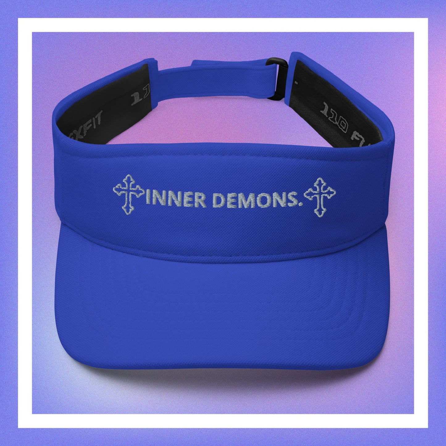 White Cross Sun Visor Cap