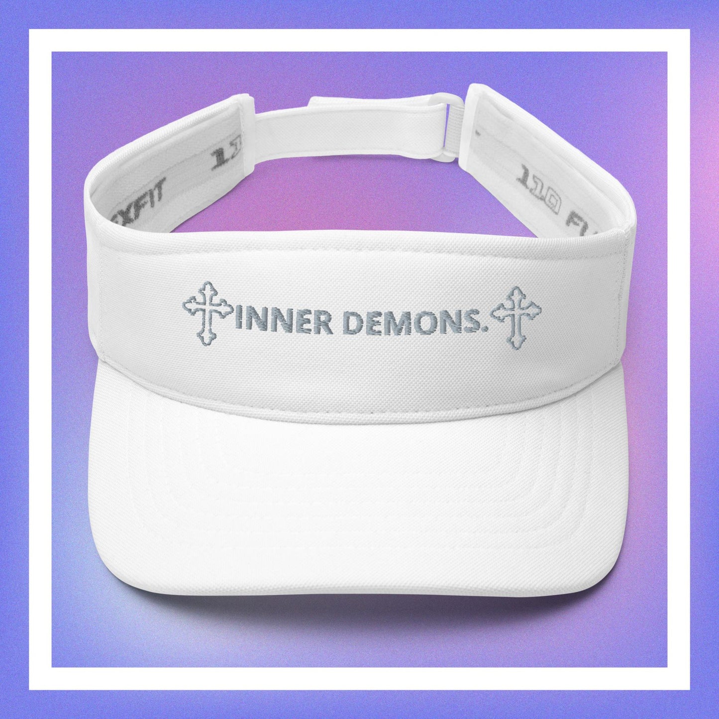 White Cross Sun Visor Cap