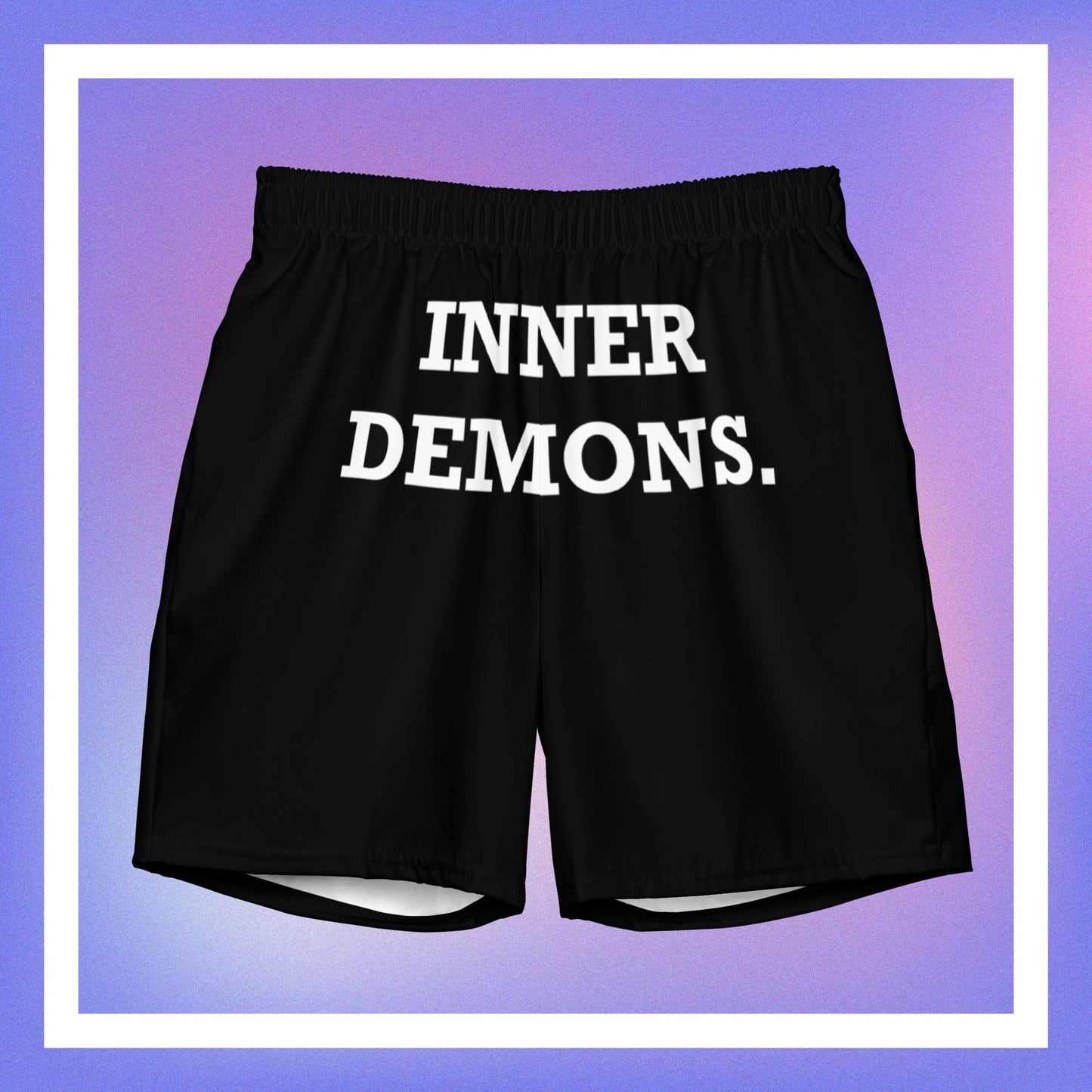 Big Logo Black Swim Trunks