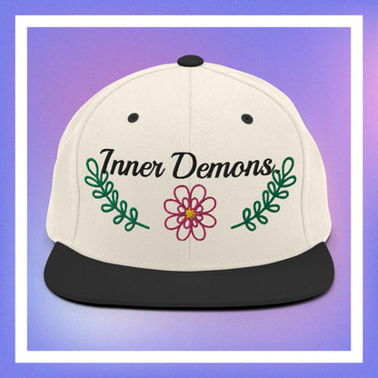 Green Flower Snapback Hat