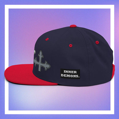 White Cross Snapback Hat