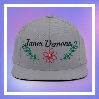 Green Flower Snapback Hat