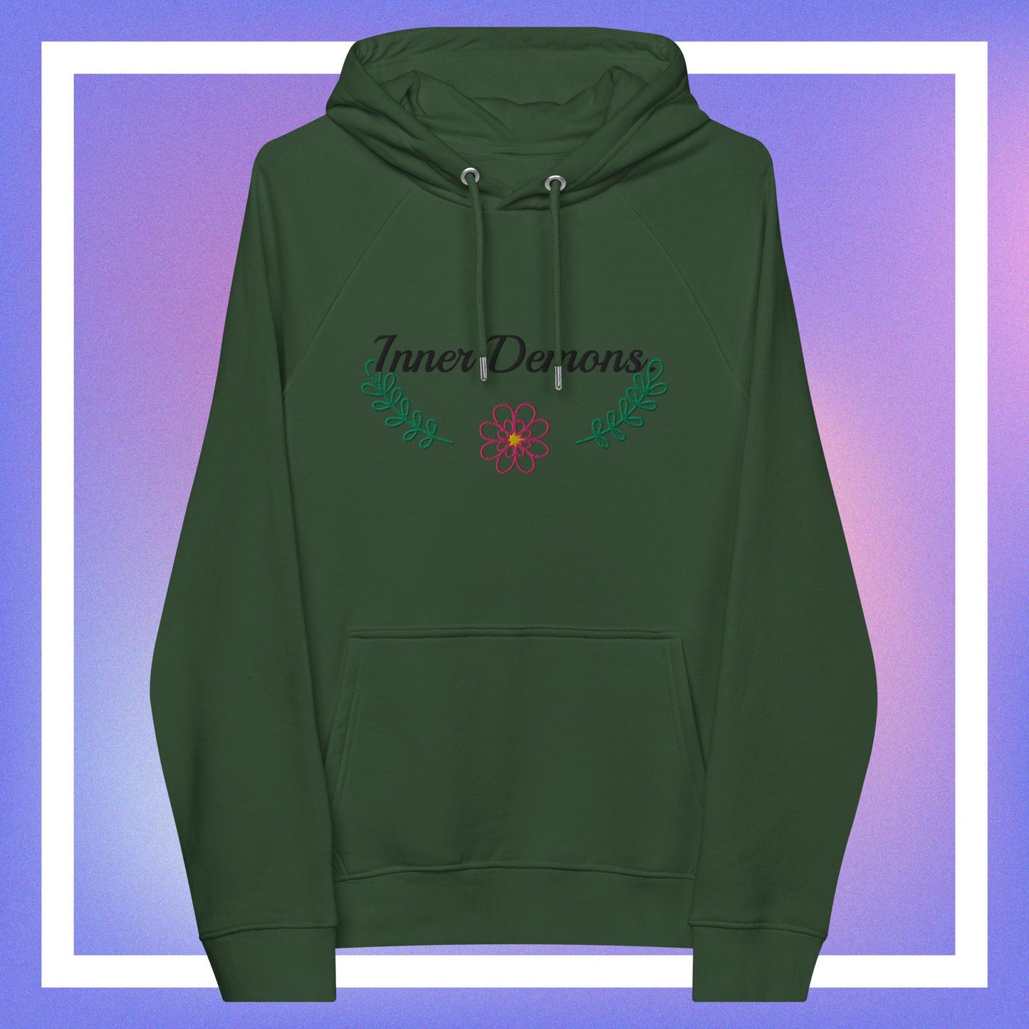 Green Flower Hoodie