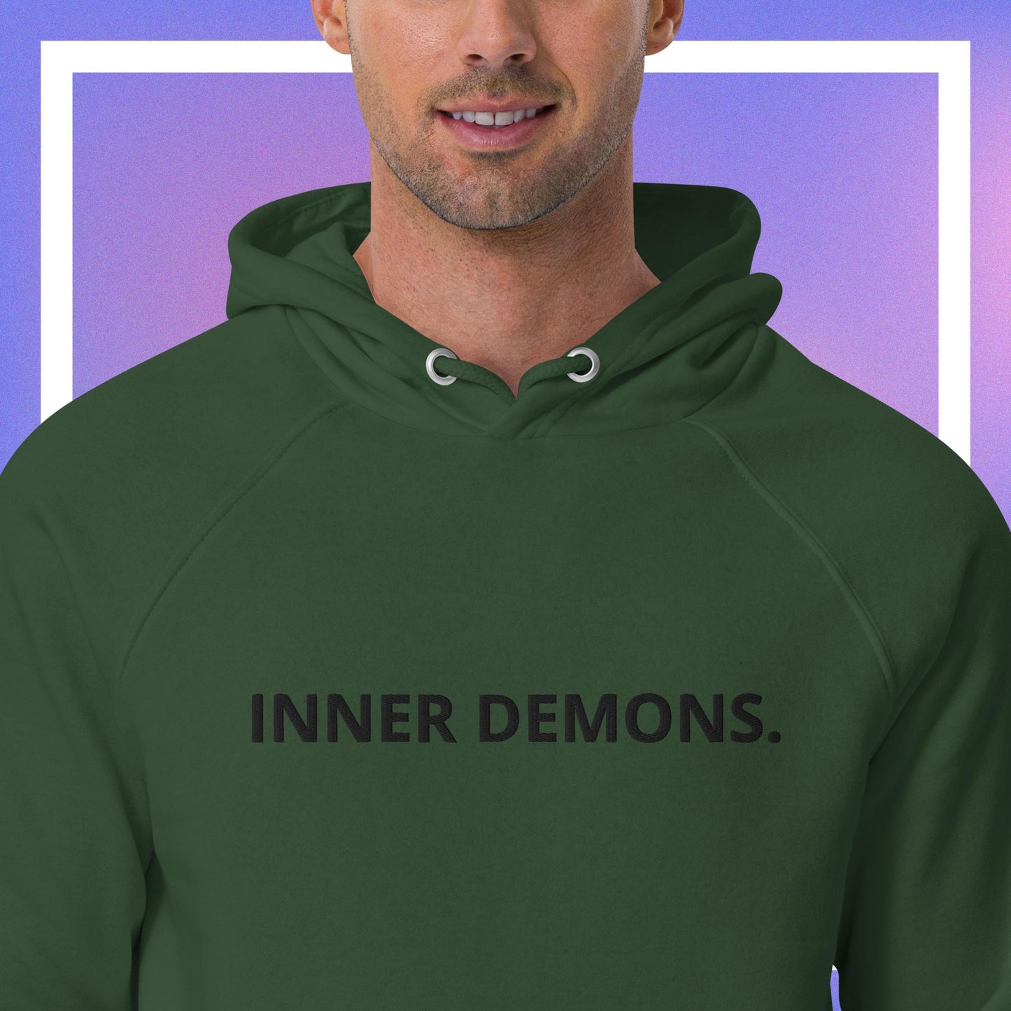 basic straight logo hoodie