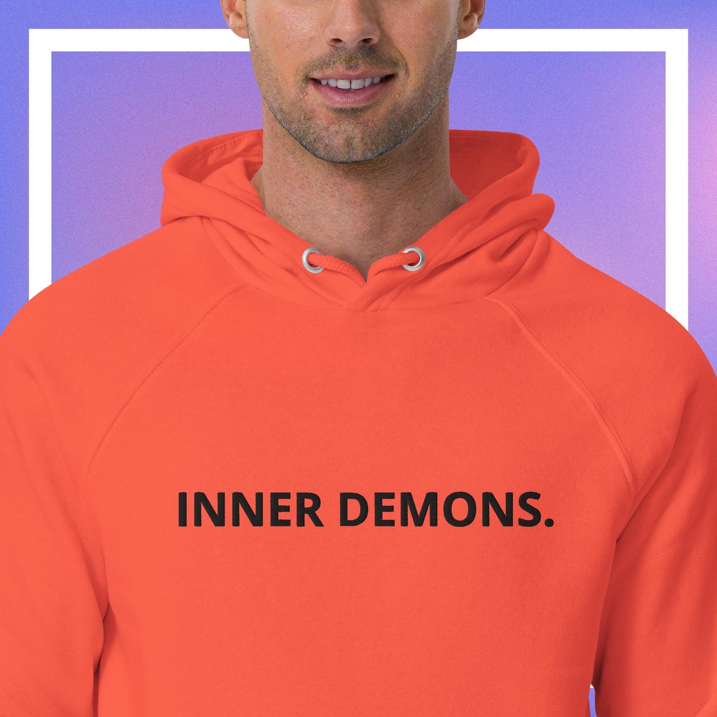 basic straight logo hoodie
