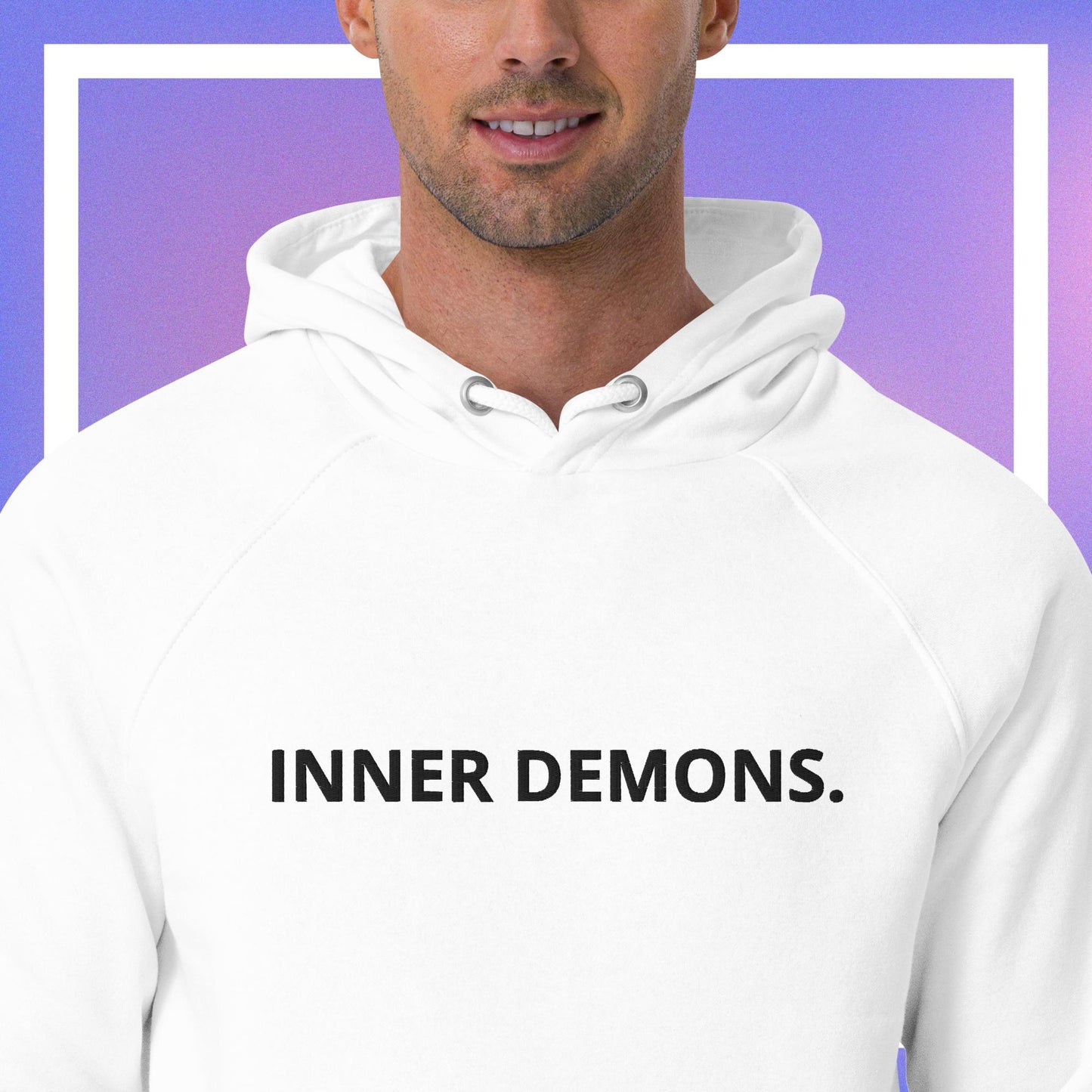 basic straight logo hoodie